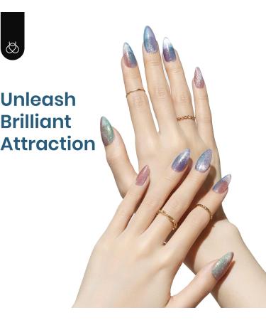 Beetles 6 Colors Holographic Glitter Cat Eye Gel Polish Kit with Magnet Romantic Galaxy Series Soak Off Uv Led Gel Nail Polish Home Diy Manicure Nail Salon Varnish 11-Romantic Galaxy - Buy Online on SooperMarket.com