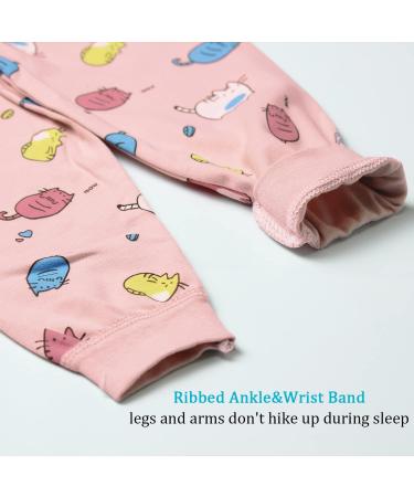 YANWANG 100% Cotton Baby Pajamas Set | Long Sleeve Sleepwear (1-2 Years) | Pink Cat Design - Buy Online on SooperMarket.com