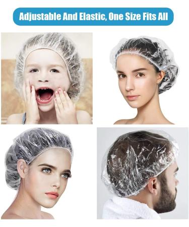 Xutong Disposable Shower Caps - 100pcs Transparent Elastic Band Caps for Home Spa Hotel & Hairdressers - International Shipping Available - Buy Online on SooperMarket.com