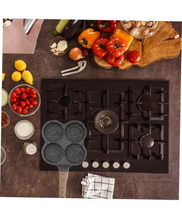 PRETYZOOM 1pc Hamburger Pancake Pan Mini Pan Pancake Maker Pan Kitchen Accessory 4 Hole Omelette Pan Egg Pan for Gas Stove Omelette Frying Pan Medical Stone Fried Eggs Egg Plate - Buy Online on SooperMarket.com