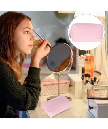 Cabilock 2-Pack Cosmetic Makeup Bags - Stylish Travel PU Bags for Women - Pink 17x10.5x6cm - Buy Online on SooperMarket.com