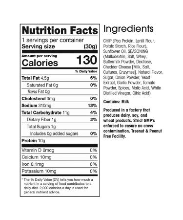 WonderSlim Cool Ranch Pea Protein Snack Chips - 10ct Value Pack | 10g Protein | 10g Net Carbs | Gluten Free - Buy Online on SooperMarket.com