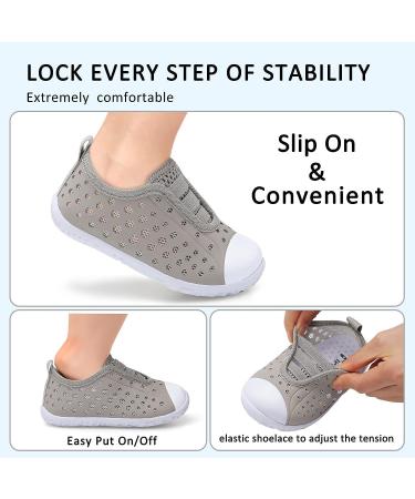Fires Kids Water Shoes - Quick Dry Barefoot Water Socks for Beach Swim - Lightweight Toddler Sandals - 6 Toddler Lightgray - Buy Online on SooperMarket.com