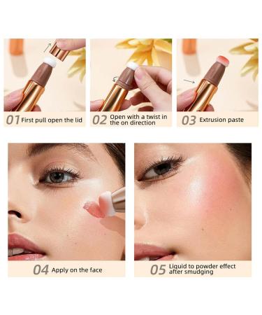 VigCebit 4# Liquid Blush & Creamy Highlight Pencil - Waterproof Buildable Color Contouring & Mixable Highlighter for a Flawless Glow - Buy Online on SooperMarket.com
