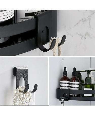 Self-Adhesive Razor Holder & Towel Hook - Bathroom & Kitchen Organizer (Black 2-Pack) - Buy Online on SooperMarket.com