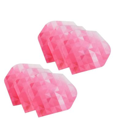PATIKIL Dart Flights Pack PET Standard Darts Accessories Replacement Parts for Soft Tip Steel Tip Geometric Style Pink White