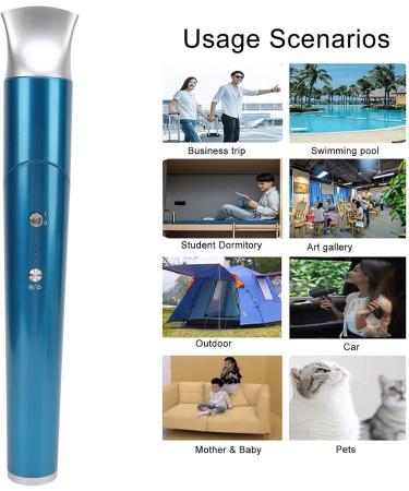 Cordless Hair Dryer Hot Cold Air Hairdryer 3000mAh Rechargeable Foldable Blow Dryers for Home Trable US Plug 100 240V (Blue) - Buy Online on SooperMarket.com