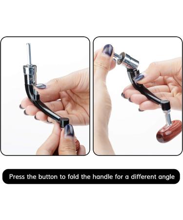 Lixada 3PCS Fishing Reel Power Handle Grip - Non-Slip Foldable Wooden Knob for Spinning Reel - Replacement Grip Parts - Buy Online on SooperMarket.com