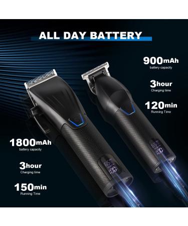 Karrte Professional Hair Clippers and Trimmer Kit for Men - Cordless Barber Clipper Set for Hair Cutting and Beard Grooming - Black - Buy Online on SooperMarket.com