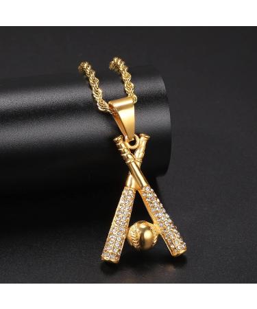 Baseball Necklace | Stainless Steel Pendant | Sports Jewelry for Men and Women - Buy Online on SooperMarket.com