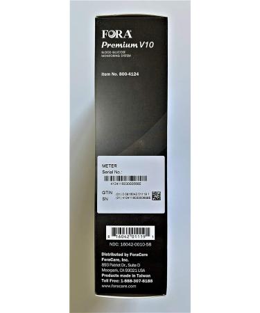 Fora Premium V10 Talking Blood Glucose Meter - English & Espa ol - Buy Online on SooperMarket.com