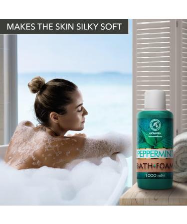 Relaxing Bathing Foam with Essential Peppermint Oil 1000ml | Wellness Aromatherapy & Spa Experience for Good Sleep and Body Care - Buy Online on SooperMarket.com
