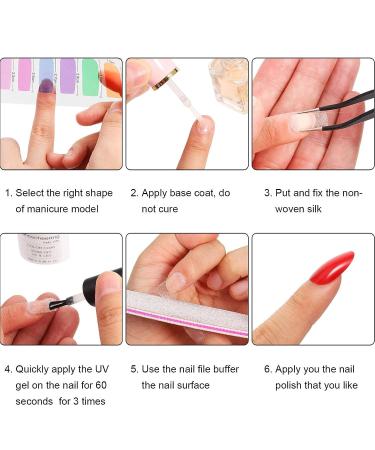 Fiberglass Nail Extension Kit - DIY Nail Tips Tools Set for UV Gel Nails - Buy Online on SooperMarket.com
