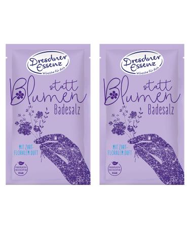 Pack of 2 Dresdner Essence Bath Care Instead of Flowers 2 x 60 g Bath Additive Vegan