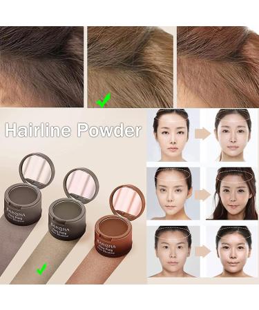 Hairline Powder Hair Shadow Powder Dark Gray Hair Root Dye Shadow Cover Instantly Windproof Sweatproof Hair Touch-Up for Thin Hair Grey Hairline Quick Cover Unisex (Light Brown) - Buy Online on SooperMarket.com