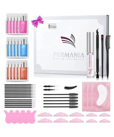 Permania 2024 eyelash lifting set & eyebrow lifting set lash lift set complete accessories curved eyelashes & dense eyebrows suitable as a gift for the holidays 15PCs eyelash lifting set