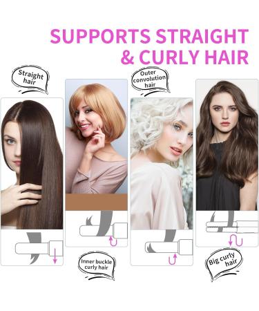 OBEST Cordless Hair Straighteners Curler 2 in 1 Mini Portable Travel Wireless Flat Iron Fast Heat Up Anti-Scald 3-Level Straightener for Swift Smooth and Glossy Hair Type-C Rechargeable (Grey) Gray - Buy Online on SooperMarket.com