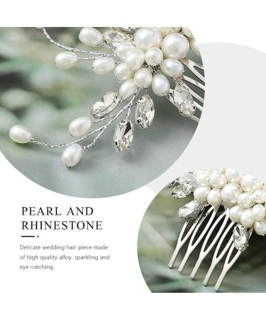 Easedaily Silver Rhinestone Bridal Hair Comb - Wedding Hair Accessory for Women - Buy Online on SooperMarket.com
