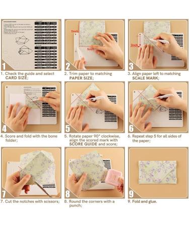 4PCS 6.4"x 8.5" Mini Score Board Multi-Purpose Scoring Board Envelope Maker with Bone Folder and Guide for Card Making and Paper Crafts Arts Projects Multi-Purpose Scoring Board & Score and Fold Tools - Buy Online on SooperMarket.com
