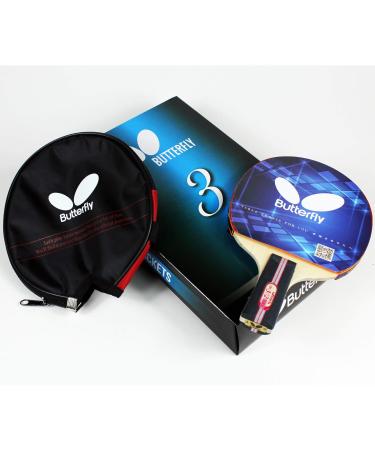 Butterfly B302CS Chinese Penhold Table Tennis Racket | China Series | Racket and Case Set Offering Good Speed and More Spin | Recommended for Beginning Level Players