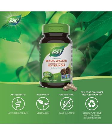 Nature's Way Black Walnut Hulls Health Supplement 100 Vegetarian Capsules - Buy Online on SooperMarket.com