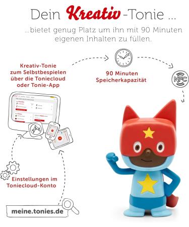 Buy Tonies Hearing Figure for Toniebox - Creative Superhero 90 Minutes of Recordings Kids 3+ International Shipping - Buy Online on SooperMarket.com