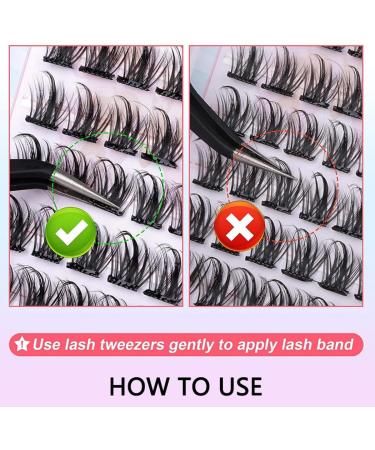 Riya Lash Clusters 120Pcs DIY Eyelash Extensions | Natural Look Wispy Lashes 8-16MM D Curl Individual Reusable Fluffy Extensions - RY-01 - Buy Online on SooperMarket.com