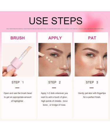 White Liquid Highlighter Shimmer Face Oil Glitter Makeup - Long Lasting Pigmented Formula for Face, Eyes, and Body - Buy Online on SooperMarket.com
