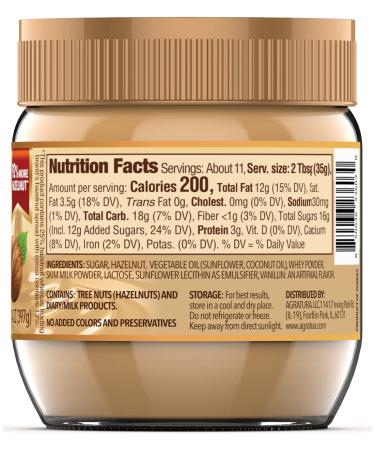 NUTIO Creamy Hazelnut Spread 14oz - 92% More Hazelnut, 37% Less Sugar, Palm Oil Free - Gluten Free, Non-GMO, Eco-Friendly Glass Jar - Perfect for Pancakes & Waffles - 1 Pack - Buy Online on SooperMarket.com