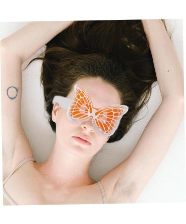 Healeved Ice Butterfly Eye Mask - Silk Gel Sleep Mask for Cooling and Comfort - Orange - Buy Online on SooperMarket.com
