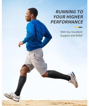 Buy Cambivo Compression Stockings for Men & Women - 2 Pairs XXL Black | Sports Travel Running Support Socks - Buy Online on SooperMarket.com