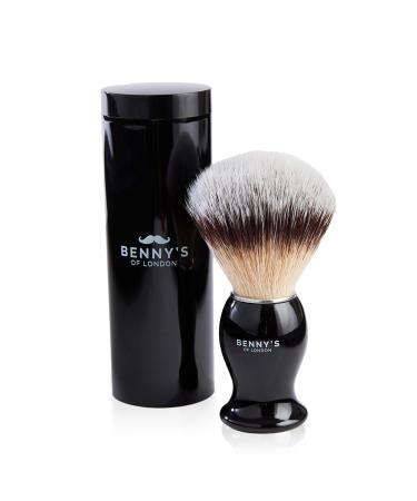 Shaving Brush | Free Travel Case | BENNY'S | Luxury Brush | Gentle Exfoliator | Removes Dirt Dead Skin and Reduce Blemishes | Men's Gift Idea | Creates The Best Shaving Cream Lather | Made in The UK