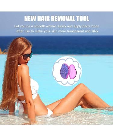 Crystal Hair Eraser Painless Hair Removal Tool Magic Nano Crystal Hair Eraser Painless Hair Remover for Men & Women Physical Epilator Apply to Any Part of Body Fast & Easy Hair Removal (Rose) - Buy Online on SooperMarket.com