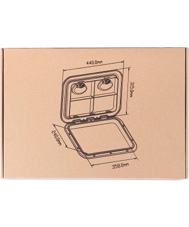 SmartMarine White Marine Deck Access Hatch 17.3x12.4 - Rectangle Boat Deck Hatch & Lid - Buy Online on SooperMarket.com
