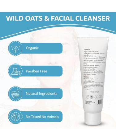 PRESS Wild Oats & Honey Facial Cleanser - Gentle 3.4 oz Natural Cleanser for All Skin Types - International Shipping Available - Buy Online on SooperMarket.com