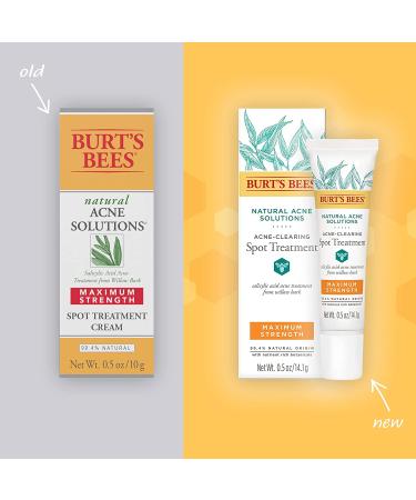 Burt's Bees Natural Acne Solutions Maximum Strength Spot Treatment Cream for Oily Skin  0.5 Oz (Package May Vary) Targeted Spot Treatment - Buy Online on SooperMarket.com