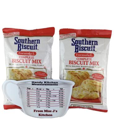 Southern Biscuit Formula L Biscuit Mix 7 oz (2 Bags) with Miss Js Handy Kitchen Measurements Conversion Chart for Refrigerator