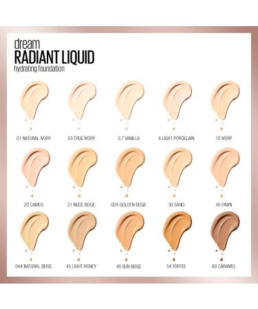 Maybelline Dream Radiant Liquid Make-up No. 20 Cameo 30ml - Buy 2 Pack | International Shipping Available - Buy Online on SooperMarket.com