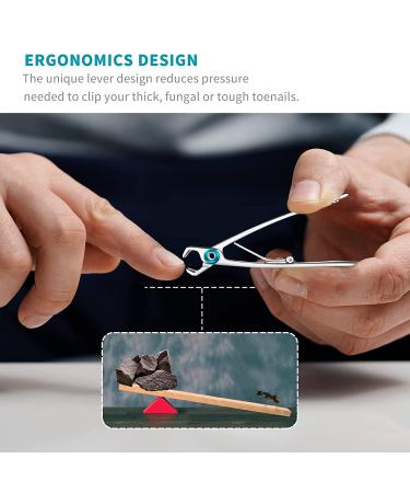SZQHT Extra Wide Jaw Opening Nail Clippers for Thick Nails - Professional Ingrown Toenail & Fingernail Cutter - Manicure Pedicure Set for Men & Women - Buy Online on SooperMarket.com