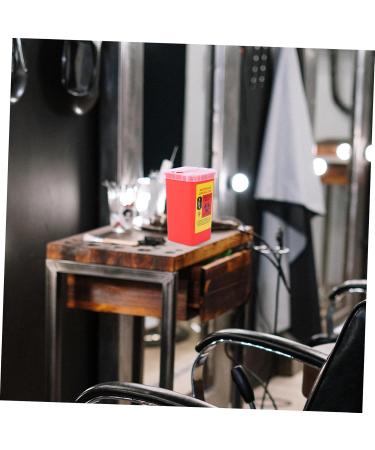 Angoily 5-Set Hairdressing Storage Containers - Automatic Trash Can for Shaving | Red Razor Case for Salons & Home Use - Buy Online on SooperMarket.com