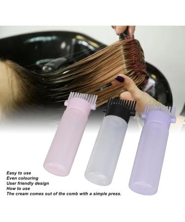 3 Colors Hair Coloring Oiling Bottle Root Comb Squeeze Applicator Bottle Hair Baking Oil Bottle with Graduated Scale for Beauty Salon Hair Dye Coloring Oiling Care - Buy Online on SooperMarket.com