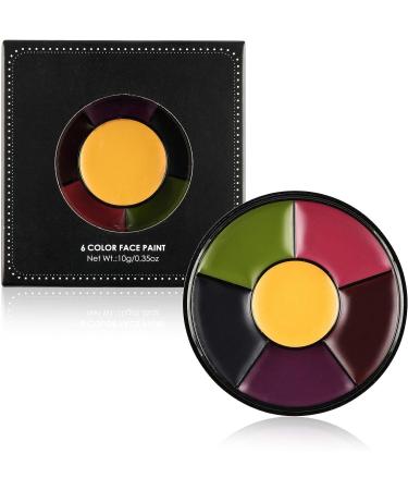 CCbeauty Halloween SFX Makeup Kit - Bruise Wheel, Scar Wax, Coagulated Blood Gel, Stipple Sponge, Spatula Tool - 6 Colors for Special Effects Costume Makeup - Buy Online on SooperMarket.com