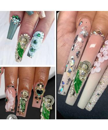 20 PCS Virgin Mary & San Judas 3D Nail Charms for Acrylic Nails - Retro Virgen De Guadalupe Nail Decorations - Buy Online on SooperMarket.com
