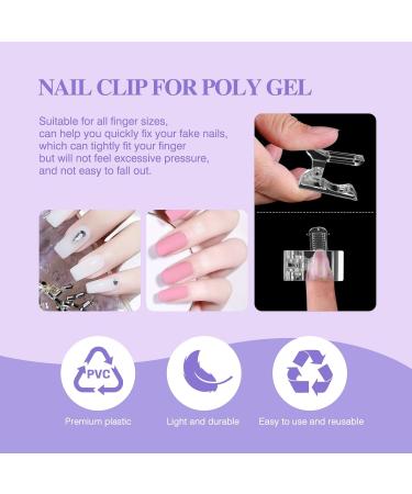 Saviland Dual Nail Forms Set - 100PCS Clear Poly Gel Nail Forms | Full Cover Tips for Nail Extensions | Includes Nail Brush & Clips | 10 Sizes Available - Buy Online on SooperMarket.com