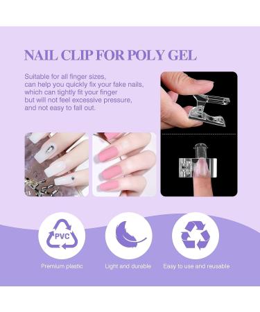 Saviland Clear Dual Nail Forms Set - 100PCS Full Cover Nail Extension Gel Molds + Dual-end Poly Gel Brush | 10 Sizes for Manicure Salon & Home DIY - Buy Online on SooperMarket.com