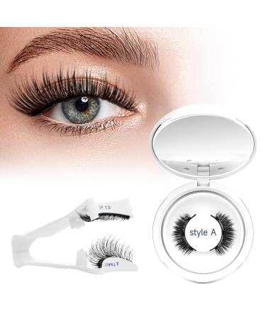 Magnetic Eyelashes with Applicator Higu clace Magnetic Lashes Natural Look 1 Pair Reusable Eyelashes Magnetic Without Eyeliner No Glue Needed Eye Lashes Magnetic Easy to Wear and Remove(Style A) STYLE-A