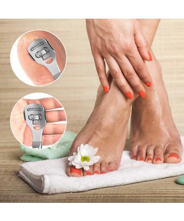 52-Piece Callus Shaver Set with 50 Replacement Blades - Stainless Steel Foot Care Tools for Hard Dry Skin Removal on Hands and Feet - Buy Online on SooperMarket.com