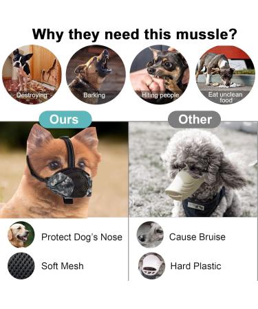 Adjustable Soft Dog Muzzle - Breathable Network Material for Small Medium & Large Dogs (XL Black) - Perfect for Training & Comfort - Buy Online on SooperMarket.com