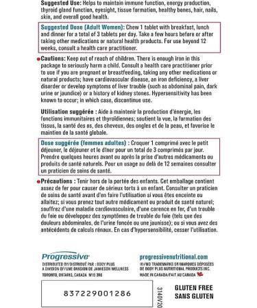 Progressive Adult MultiVitamin for Women - 60 Chewable Tablets | Made with Cranberry Damiana Extract Green Food Concentrates Green Tea CoQ10 Maca Vitamin K2 Vitamin D3 and Glutathione - Buy Online on SooperMarket.com