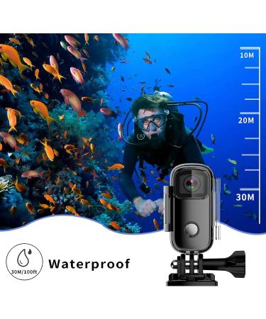 SJCAM C100+ 4K30FPS WiFi Action Camera | 15MP HD Image | Mini Portable & Waterproof Camera - Helmet Mount Accessories | 1oz - Buy Online on SooperMarket.com